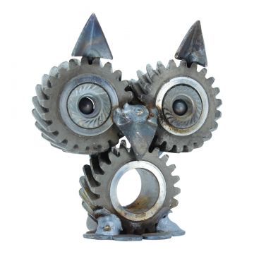 Chubs the Owl Metal Sculpture